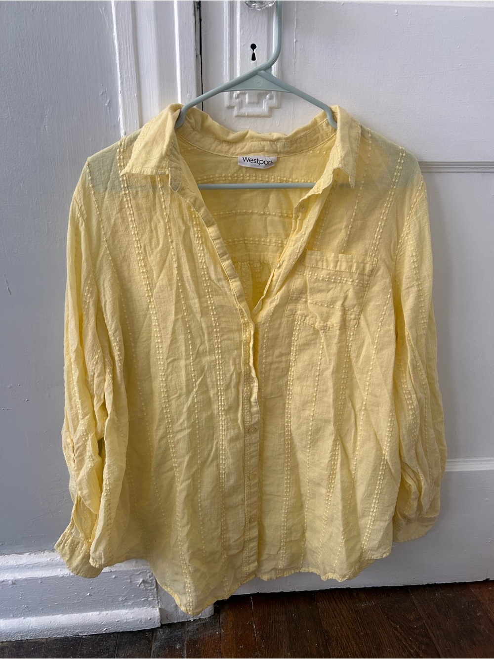 Westport • Butter Yellow Button-Down Shirt 100% Cotton